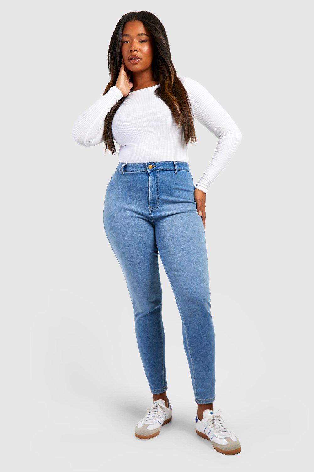 Jean slim taille on sale haute grande taille